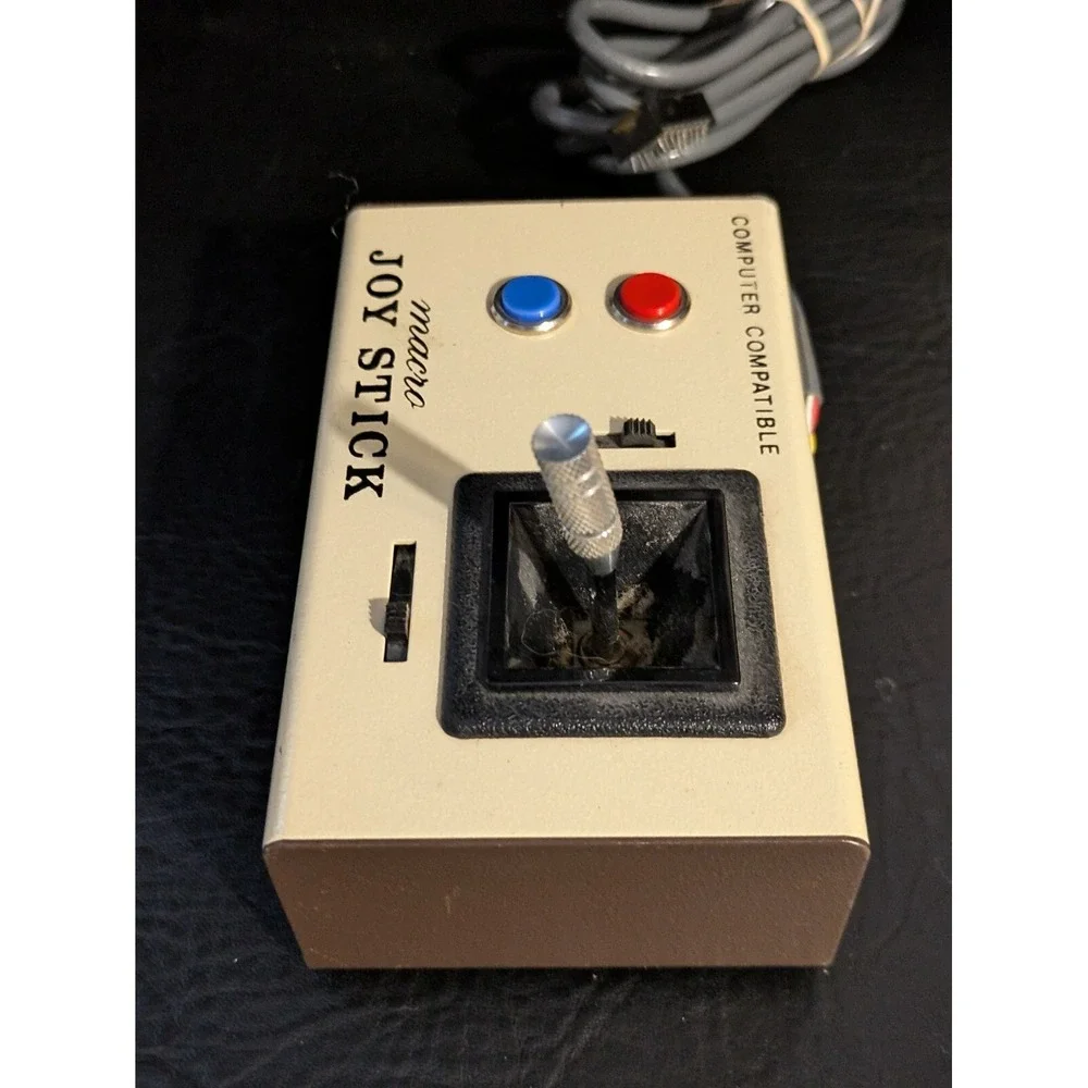 Vintage Macro Joystick Computer Compatible Apple II IIE Vic 20 Hard Wire Taiwan